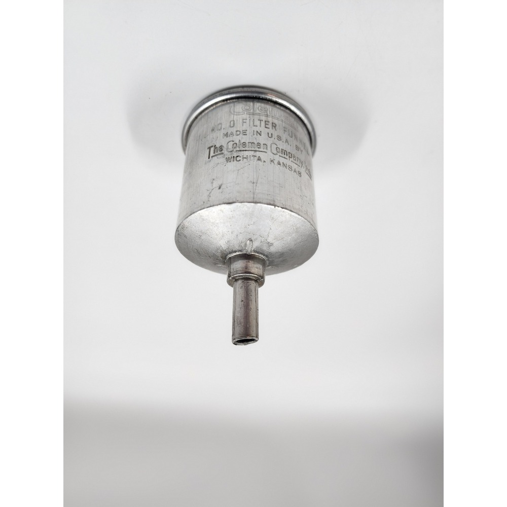 Vintage Coleman No 0 Filter Funnel Aluminum Made in USA Camping Lantern Stove